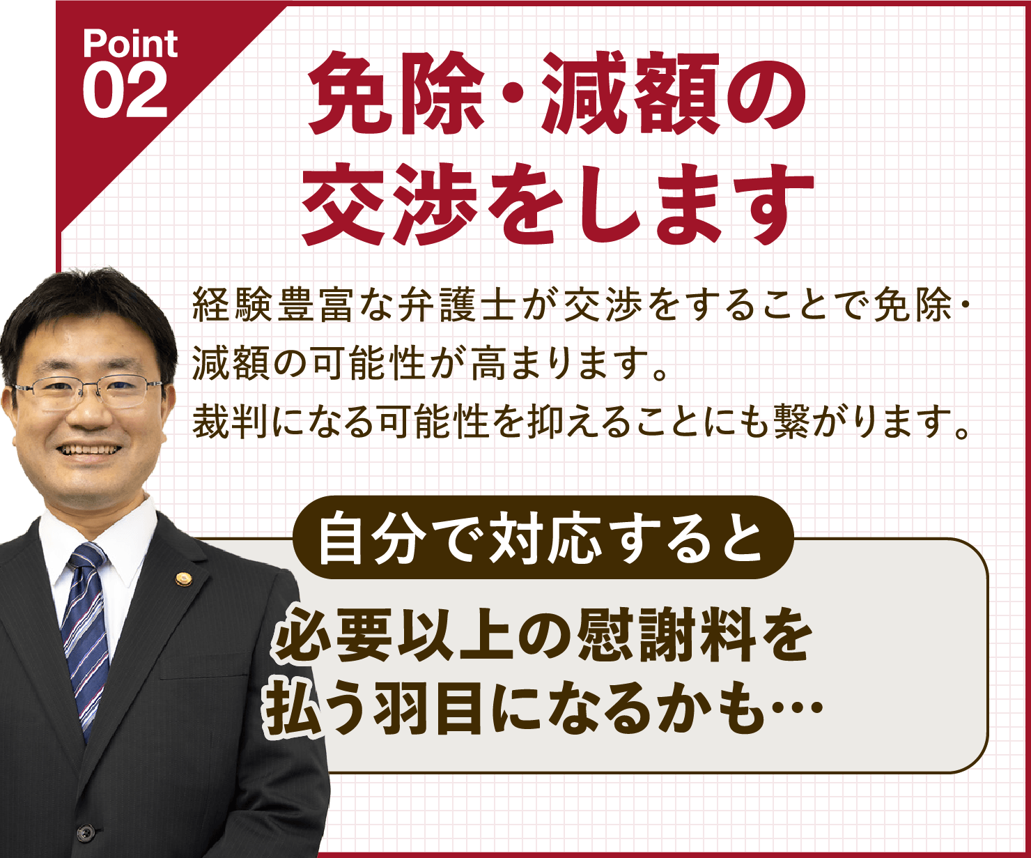 免除・減額の交渉をします