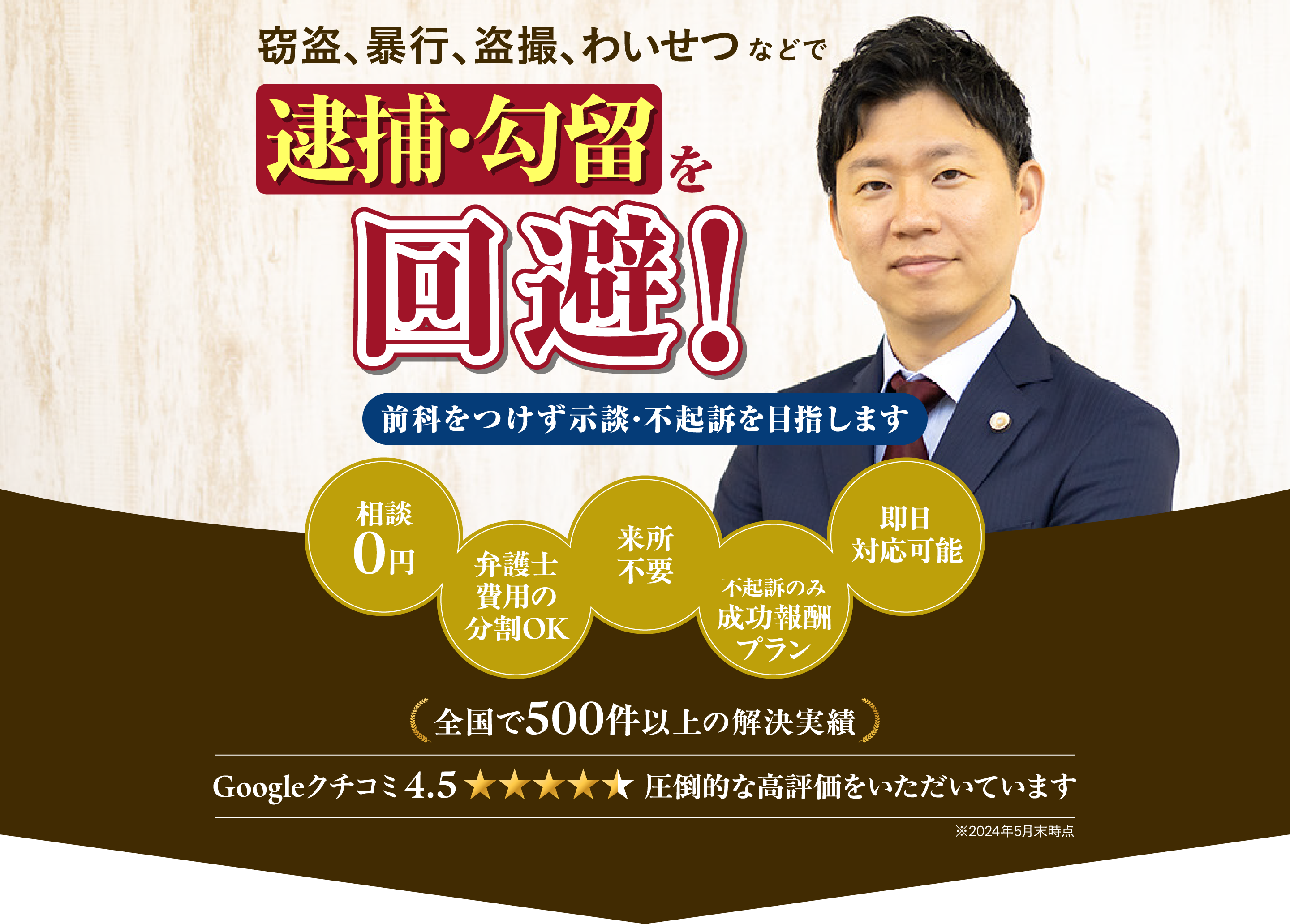 性犯罪で前科を付けない、示談・不起訴を目指します