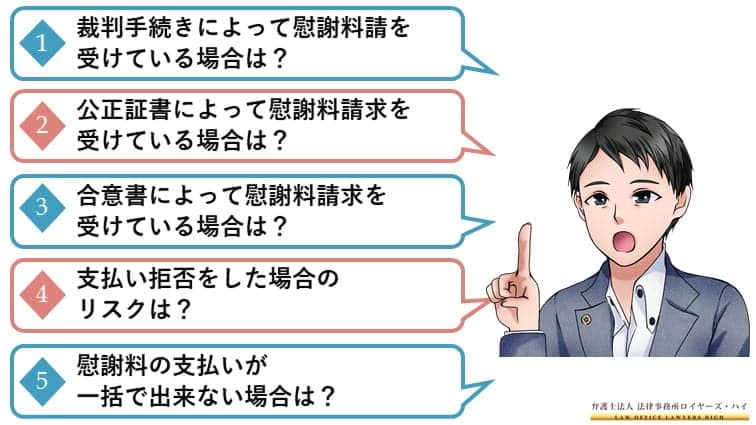 確定した慰謝料を拒否し 払わないで踏み倒したら罰則はあるのか 差し押さえされる 大阪難波 堺の離婚慰謝料請求弁護士 弁護士法人ロイヤーズハイ