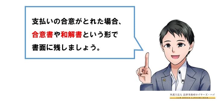 合意が成立したら