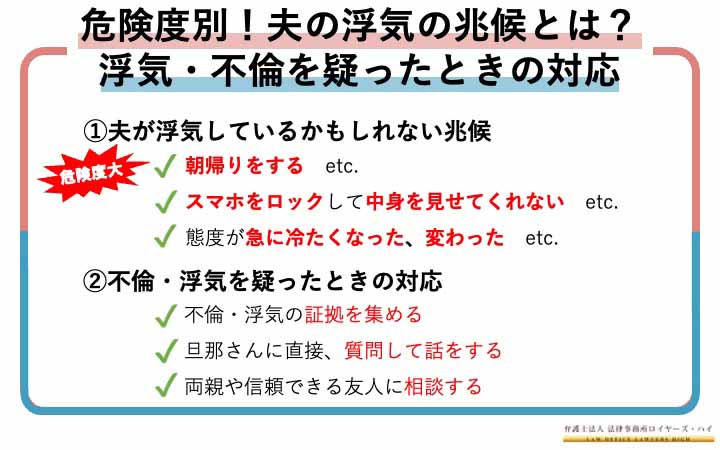 最新版・危険度別夫の浮気の兆候12選！今すぐできる妻の対応4つ