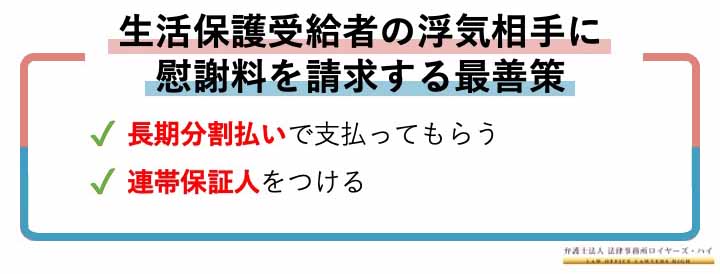 生活保護受給者が浮気相手だった！慰謝料の請求方法と回収できない場合の最善策